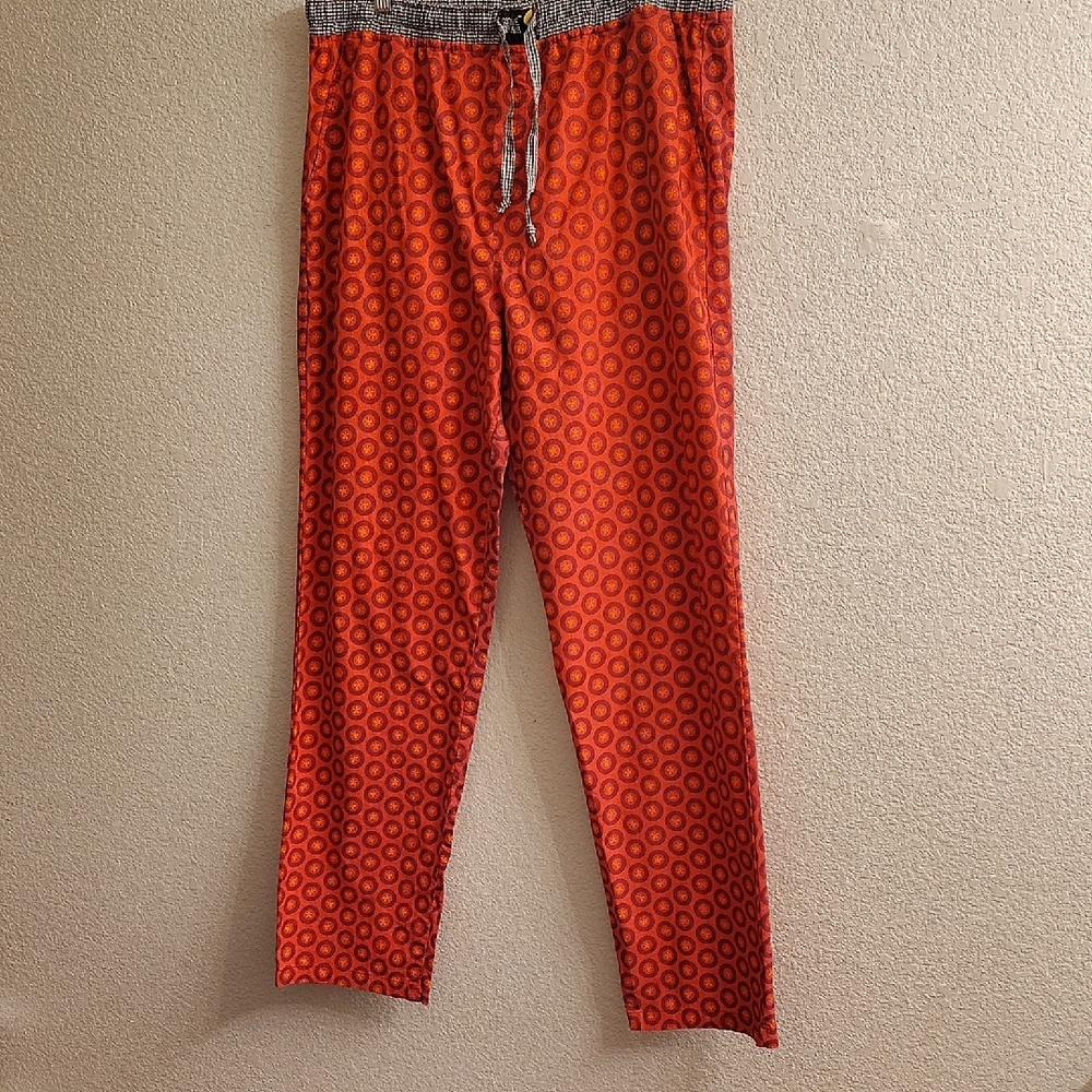 Vibrant Pink-Orange Patterned Women's Joggers Made In South Africa A7